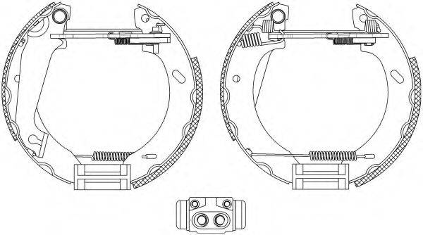 HELLA 8DB355004031 Комплект гальмівних колодок