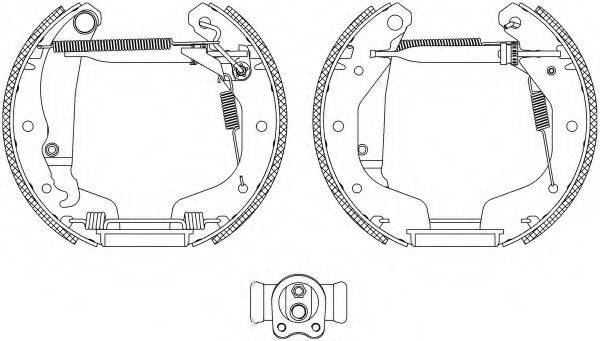 HELLA 8DB355004211 Комплект гальмівних колодок