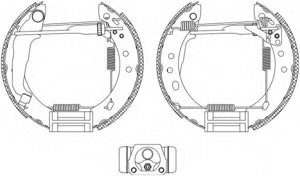 HELLA 8DB355004571 Комплект гальмівних колодок