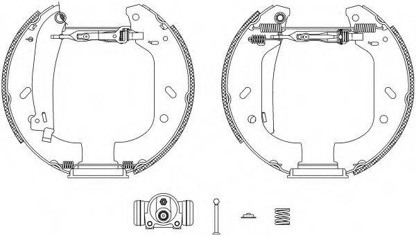 HELLA 8DB355004161 Комплект гальмівних колодок