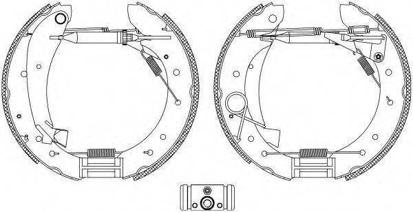 HELLA 8DB355005281 Комплект гальмівних колодок