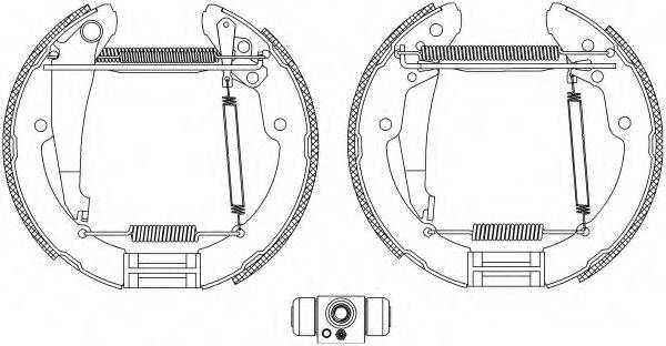 HELLA 8DB355004461 Комплект гальмівних колодок