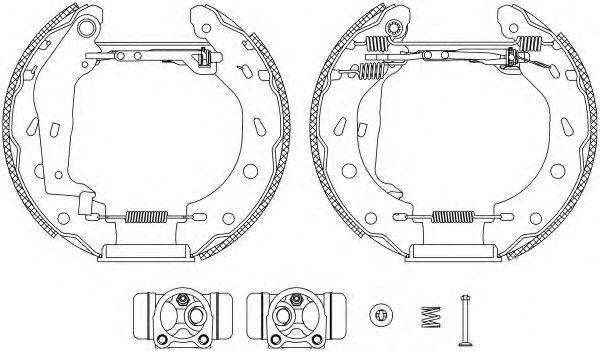 HELLA 8DB355004941 Комплект гальмівних колодок