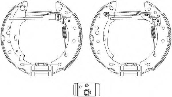 HELLA 8DB355005121 Комплект гальмівних колодок