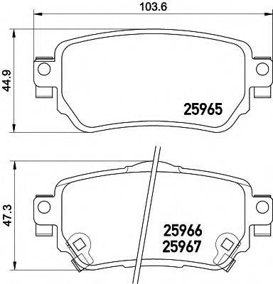 HELLA 8DB355021491 Комплект гальмівних колодок, дискове гальмо