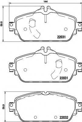 HELLA 8DB355021541 Комплект гальмівних колодок, дискове гальмо