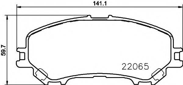 HELLA 8DB355021691 Комплект гальмівних колодок, дискове гальмо