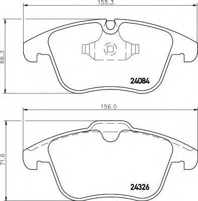 HELLA 8DB355013621 Комплект гальмівних колодок, дискове гальмо