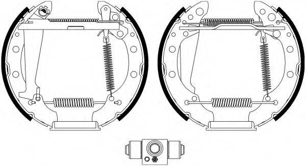 HELLA 8DB355022701 Комплект гальмівних колодок