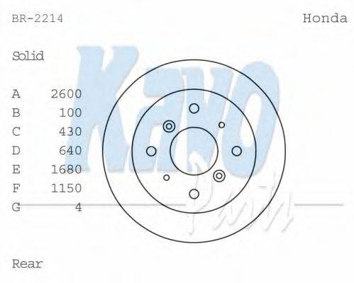 KAVO PARTS BR2214 гальмівний диск