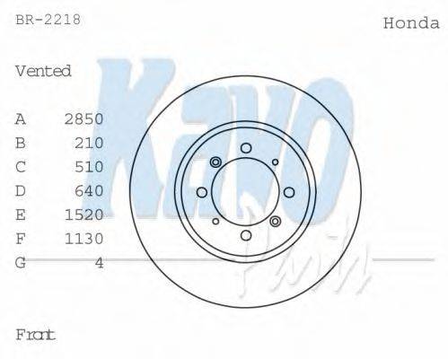 KAVO PARTS BR2218 гальмівний диск