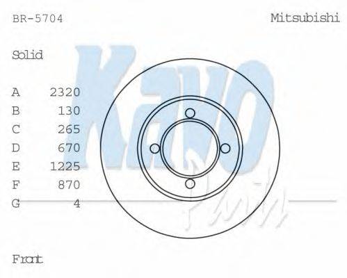 KAVO PARTS BR5704 гальмівний диск