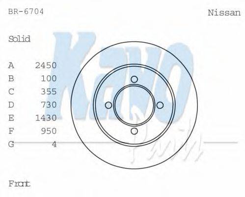 KAVO PARTS BR6704 гальмівний диск