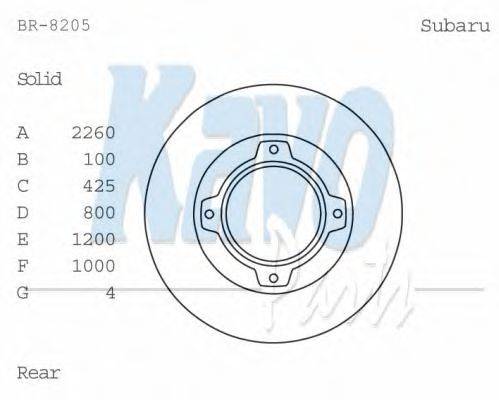 KAVO PARTS BR8205 гальмівний диск