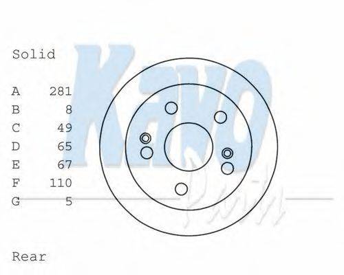 KAVO PARTS BR2259 гальмівний диск