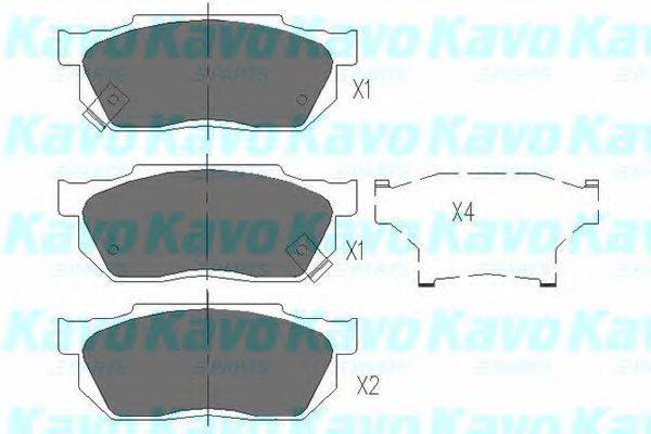 KAVO PARTS KBP2001 Комплект гальмівних колодок, дискове гальмо