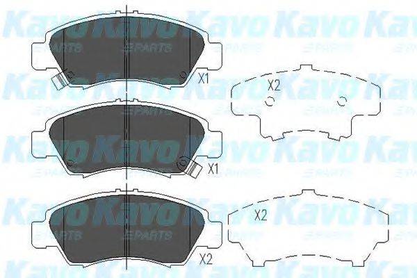 KAVO PARTS KBP2004 Комплект гальмівних колодок, дискове гальмо