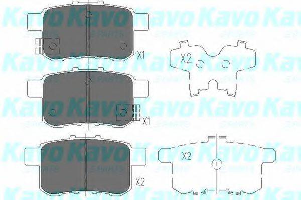 KAVO PARTS KBP2044 Комплект гальмівних колодок, дискове гальмо