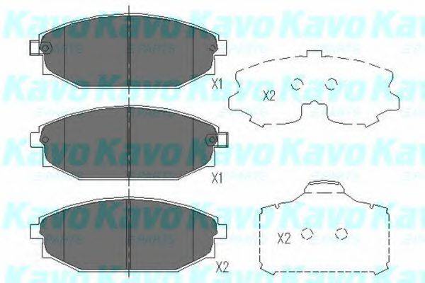 KAVO PARTS KBP3014 Комплект гальмівних колодок, дискове гальмо