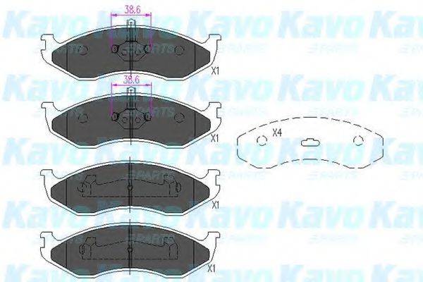 KAVO PARTS KBP4016 Комплект гальмівних колодок, дискове гальмо