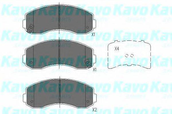 KAVO PARTS KBP4021 Комплект гальмівних колодок, дискове гальмо