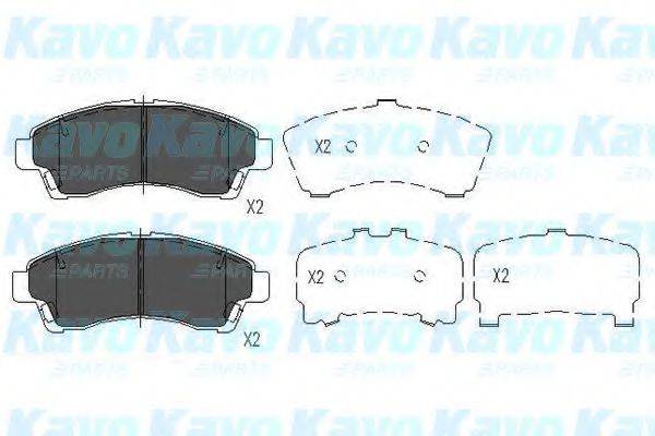 KAVO PARTS KBP4534 Комплект гальмівних колодок, дискове гальмо