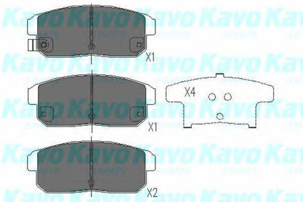 KAVO PARTS KBP4547 Комплект гальмівних колодок, дискове гальмо