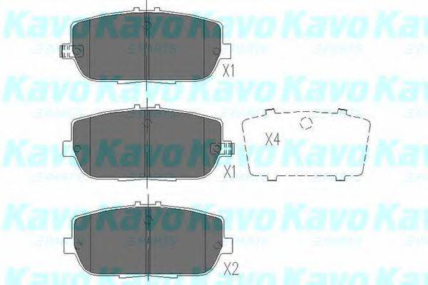 KAVO PARTS KBP4551 Комплект гальмівних колодок, дискове гальмо