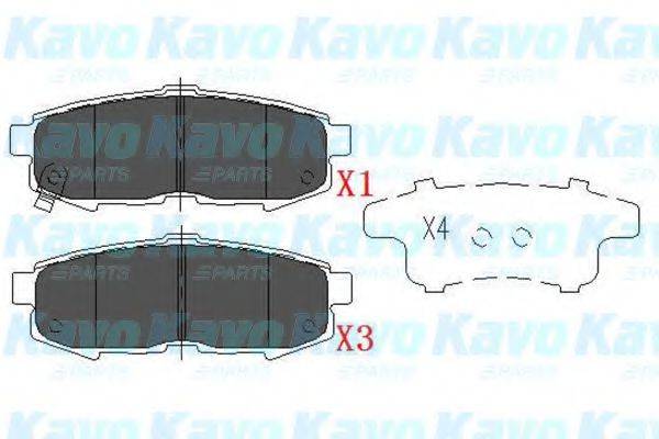 KAVO PARTS KBP4555 Комплект гальмівних колодок, дискове гальмо