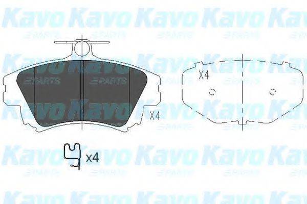 KAVO PARTS KBP5519 Комплект гальмівних колодок, дискове гальмо