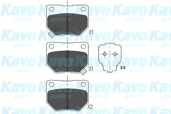 KAVO PARTS KBP6545 Комплект гальмівних колодок, дискове гальмо