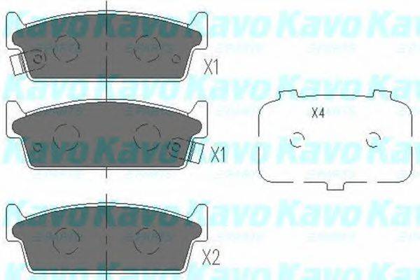 KAVO PARTS KBP6548 Комплект гальмівних колодок, дискове гальмо