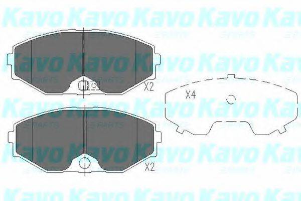 KAVO PARTS KBP6553 Комплект гальмівних колодок, дискове гальмо