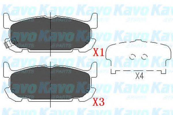 KAVO PARTS KBP6571 Комплект гальмівних колодок, дискове гальмо