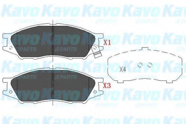 KAVO PARTS KBP6577 Комплект гальмівних колодок, дискове гальмо