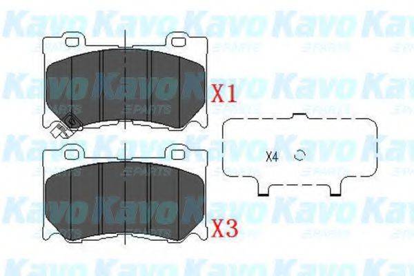 KAVO PARTS KBP6581 Комплект гальмівних колодок, дискове гальмо