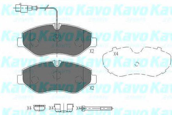 KAVO PARTS KBP6584 Комплект гальмівних колодок, дискове гальмо