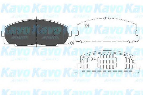 KAVO PARTS KBP9002 Комплект гальмівних колодок, дискове гальмо