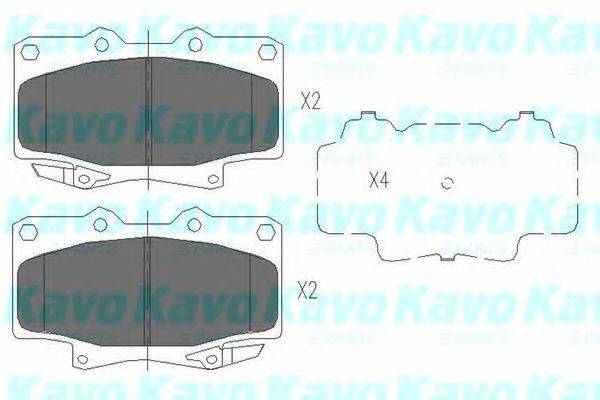 KAVO PARTS KBP9043 Комплект гальмівних колодок, дискове гальмо