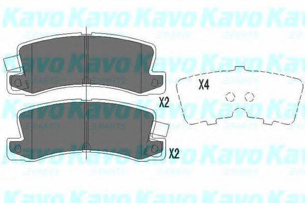 KAVO PARTS KBP9058 Комплект гальмівних колодок, дискове гальмо