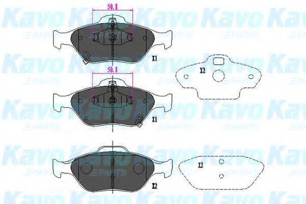 KAVO PARTS KBP9091 Комплект гальмівних колодок, дискове гальмо