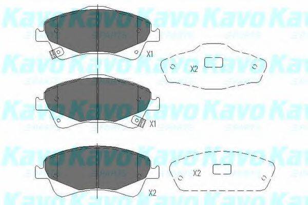 KAVO PARTS KBP9103 Комплект гальмівних колодок, дискове гальмо