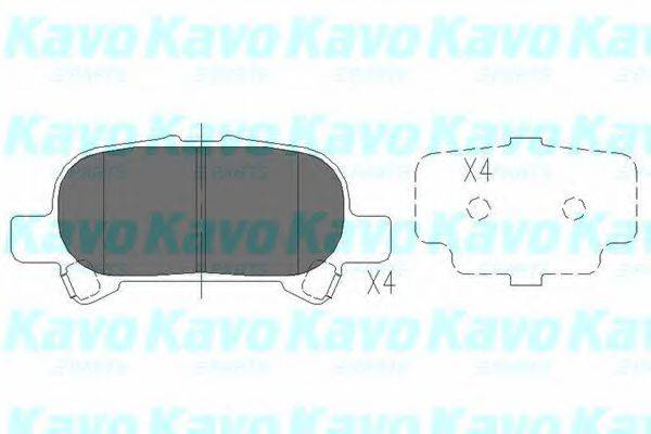 KAVO PARTS KBP9119 Комплект гальмівних колодок, дискове гальмо