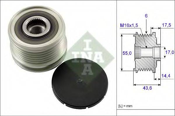 INA 535010510 Механізм вільного ходу генератора