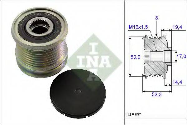 INA 535011110 Механізм вільного ходу генератора