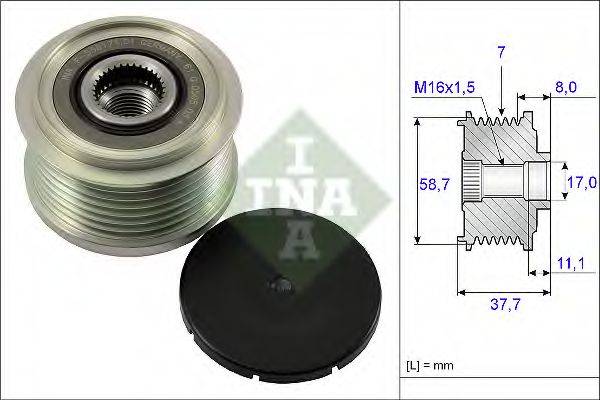 INA 535012810 Механізм вільного ходу генератора