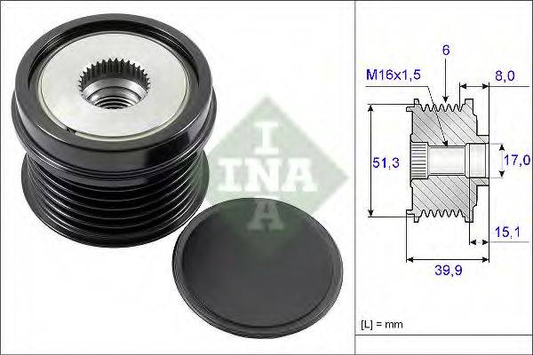 INA 535025210 Механізм вільного ходу генератора