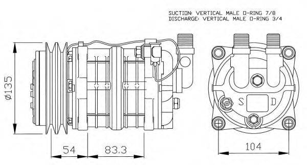 NRF 32035G Компресор, кондиціонер