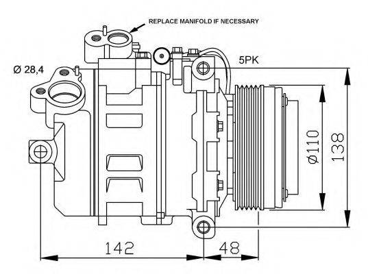 NRF 32123G Компресор, кондиціонер