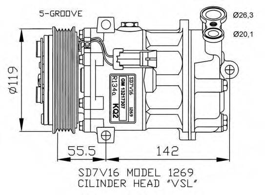 NRF 32818G Компресор, кондиціонер